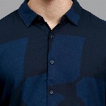 HERE&NOW Geometric Printed Slim Fit Opaque Casual Shirt