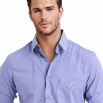 RARE RABBIT Men Comfort Spread Collar Solid Cotton Casual Shirt