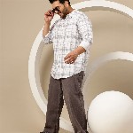 Sztori Plus Size Cotton Checked Casual Shirt