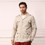 Mr Bowerbird Single-Breasted Tailored Fit Blazer with Shoulder Tabs