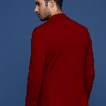 SHOWOFF Slim-Fit Notched Lapel Collar Single-Breasted Cotton Casual Blazer