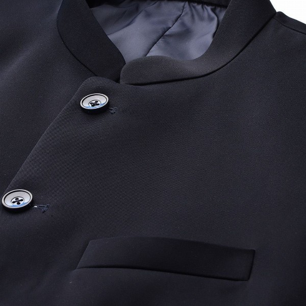 MANQ Mandarin Collar Slim-Fit Bandhgala Single-Breasted Blazer