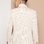 INVICTUS Checked Peaked Lapel Double-Breasted Slim Fit Blazer