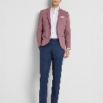 Peter England Elite Self-Design Single-Breasted Slim-Fit Formal Blazer