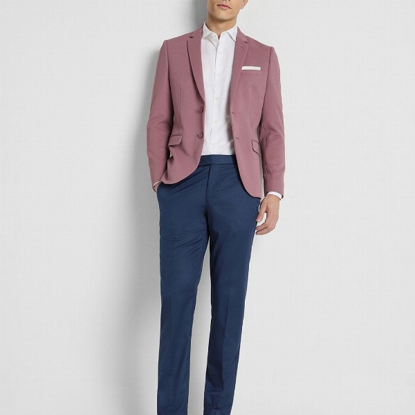 Peter England Elite Self-Design Single-Breasted Slim-Fit Formal Blazer