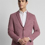 Peter England Elite Self-Design Single-Breasted Slim-Fit Formal Blazer