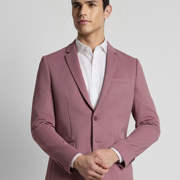 Peter England Elite Self-Design Single-Breasted Slim-Fit Formal Blazer
