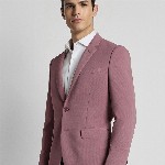Peter England Elite Self-Design Single-Breasted Slim-Fit Formal Blazer