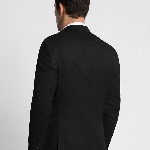 Peter England Men Black Solid Slim-Fit Single-Breasted Blazer