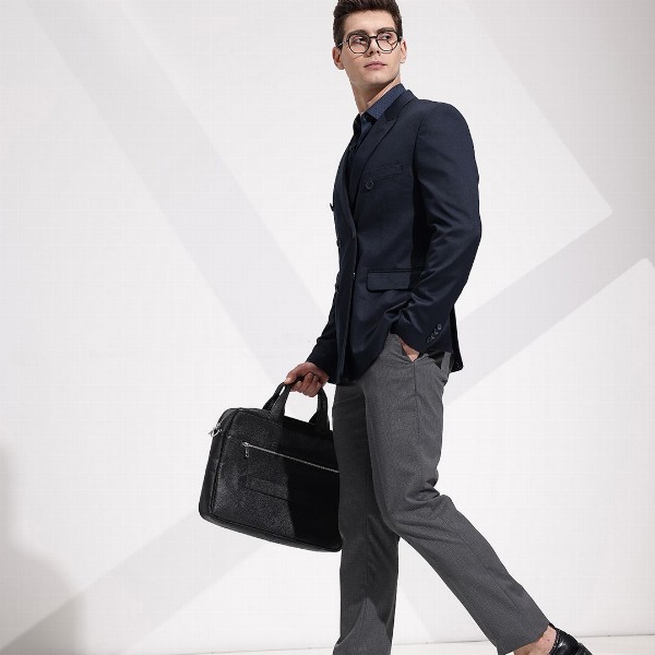 INVICTUS Notched Lapel Collar Slim Fit Formal Blazer