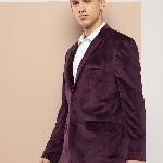 INVICTUS Velvet Finish Slim Fit Blazer