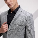 INVICTUS Slim Fit Notched Lapel Single Breasted Formal Blazer