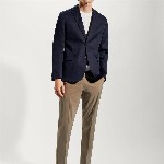 MANGO MAN Slim Fit Notched Lapel Collar Semi-Formal Blazer