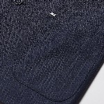 Blackberrys Men Navy Blue Textured Slim Fit Single-Breasted Formal Blazer