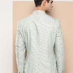 INVICTUS Geometric Woven Design Slim Fit Smart Casual Blazer