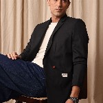 Mr Bowerbird Tailored Fit Double Breasted Casual Blazer