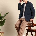 Mast & Harbour Notched Lapel Collar Regular Fit Blazer
