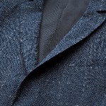 INVICTUS Men Navy Blue Slim Checked Pure Linen Single-Breasted Smart Casual Blazer