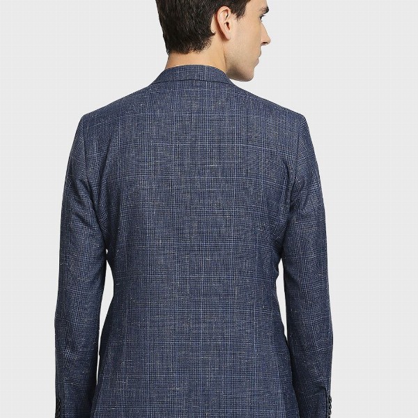 ColorPlus Redloop Power Blazers Checked Single-Breasted Regular Fit Formal Blazer