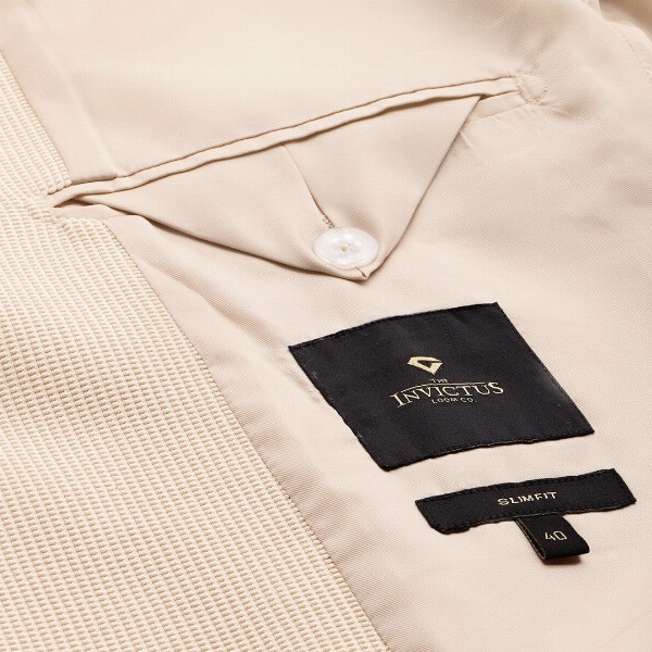 INVICTUS Textured Single-Breasted Slim Fit Smart Casual Blazer