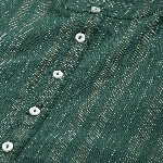 Anouk Men Green & Gold-Toned Striped Mandarin-Collar Kurta