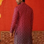 Jompers Men Floral Printed Sequinned Floral Kurta