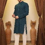 House of Pataudi Ethnic Motifs Embroidered Straight Kurta