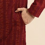 Anouk Men Printed Pure Cotton Straight Kurta