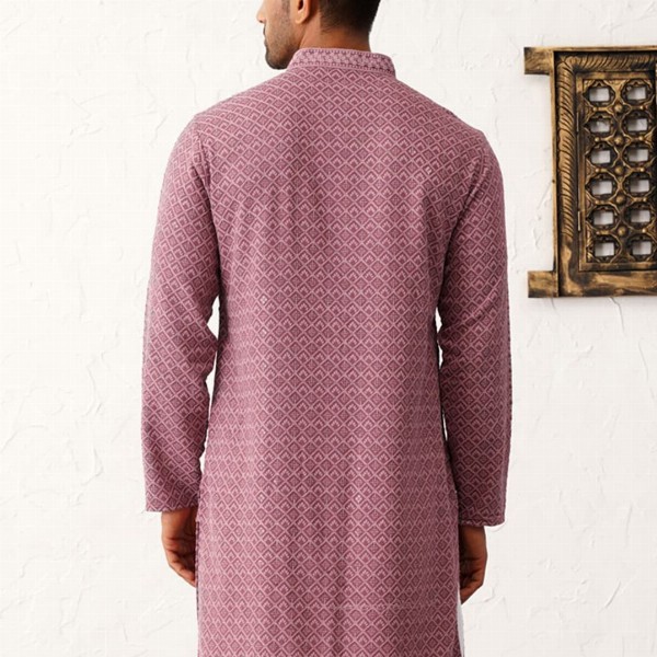 Jompers Ethnic Motifs Embroidered Sequinned Mandarin Collar Straight Kurta