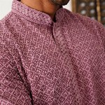 Jompers Ethnic Motifs Embroidered Sequinned Mandarin Collar Straight Kurta