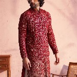 VASTRAMAY Sequinned Embellished Straight Kurta
