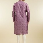 Diwas by Manyavar Ethnic Motifs Printed Thread Work Mandarin Collar Straight Kurta