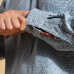 HERE&NOW Band Collar Cuffed Sleeves Straight Short Kurta