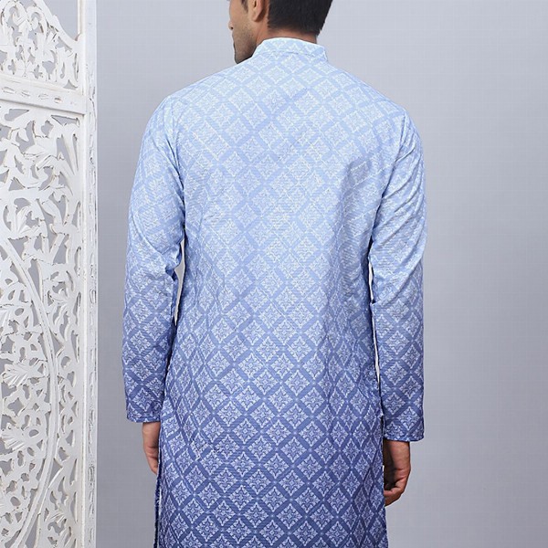 Jompers Ethnic Motifs Printed Mandarin Collar Straight Kurta