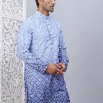 Jompers Ethnic Motifs Printed Mandarin Collar Straight Kurta