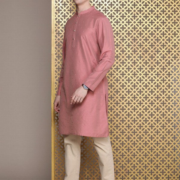 House of Pataudi Self Embroidered Jashn kurta