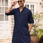 Anouk Men Solid Long Kurta