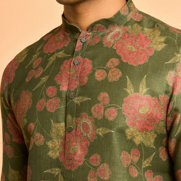 Diwas by Manyavar Men Floral Printed Kurta