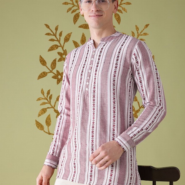 Anouk Woven Design Geometric Kurta