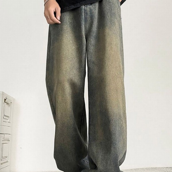 StyleCast x Revolte Men Wide Leg Medium Shade Jeans