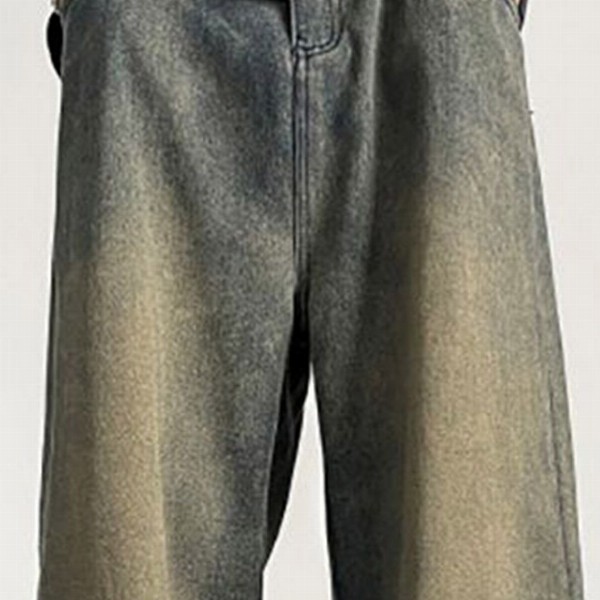 StyleCast x Revolte Men Wide Leg Medium Shade Jeans