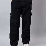 Style Quotient Men Relaxed Fit Mid Rise Clean Look Cotton Cargo Denim Jeans