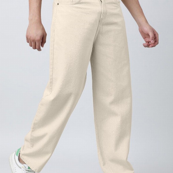 Bene Kleed Men Mid-Rise Baggy Fit Cotton Jeans