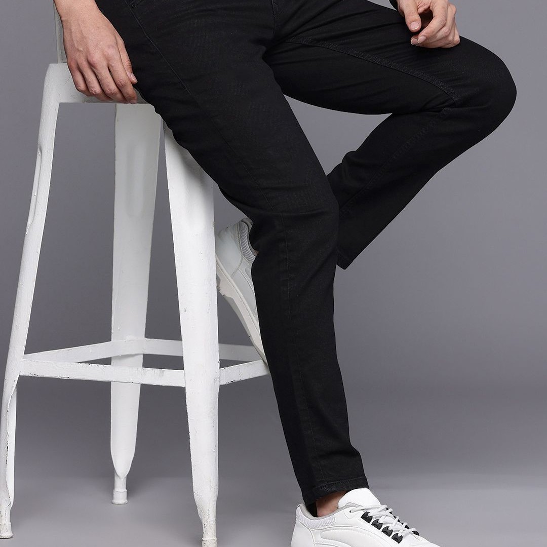 Louis Philippe Jeans Men Smart Slim Fit Mid-Rise Jeans