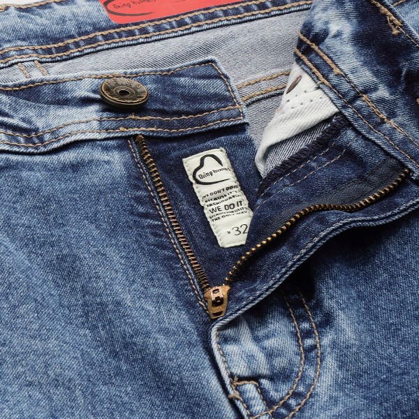 Being Human Men Straight Fit Mid-Rise Low Distress Heavy Fade Stretchable Jeans