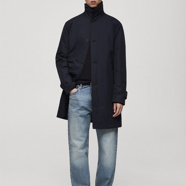 MANGO MAN Straight Fit Faded Jeans