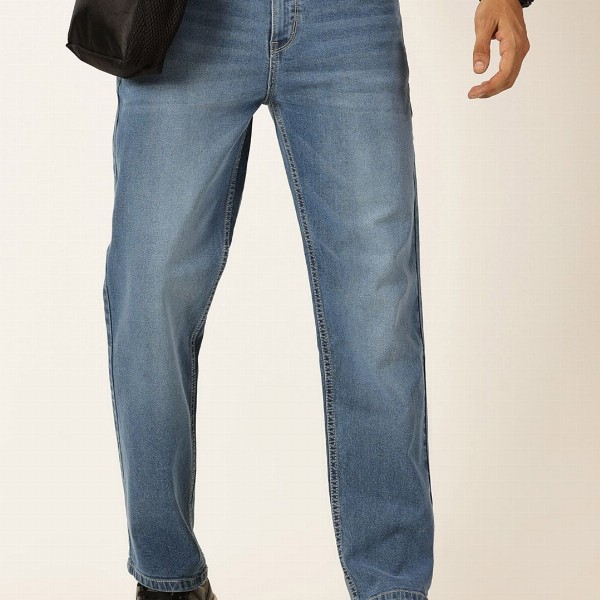 Thomas Scott Men Smart Relaxed Fit Light Fade Stretchable Jeans