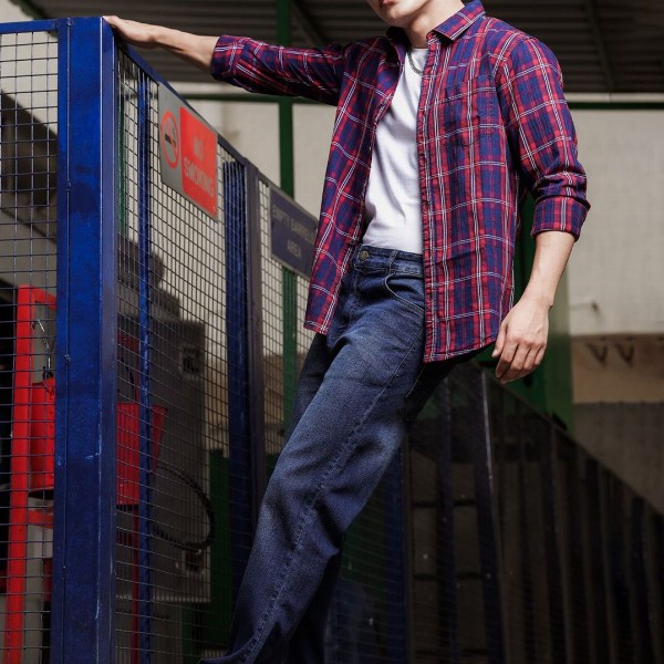 HJ HASASI Men Bootcut High-Rise Light Fade Acid Wash Stretchable Jeans