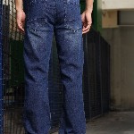 HJ HASASI Men Bootcut High-Rise Light Fade Acid Wash Stretchable Jeans