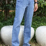 Mast & Harbour Blue Men Smart Bootcut Clean Look Stretchable Jeans